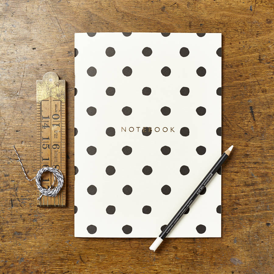 painted polka dot notebook by katie leamon