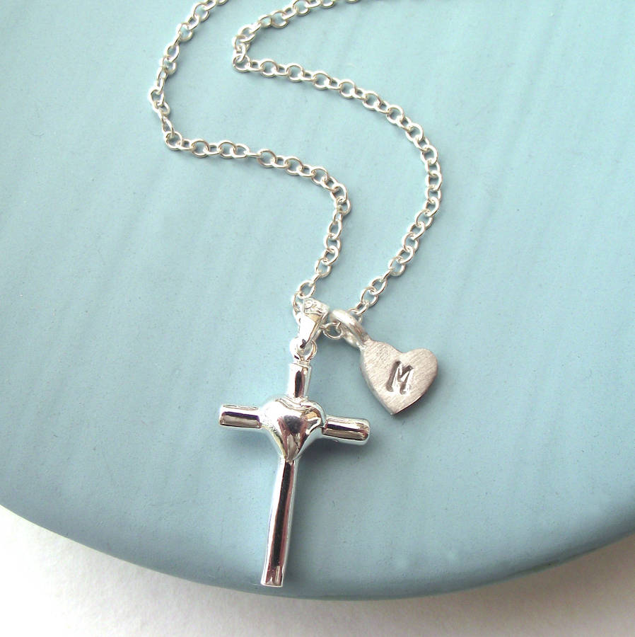 cross and heart necklace by zelda wong