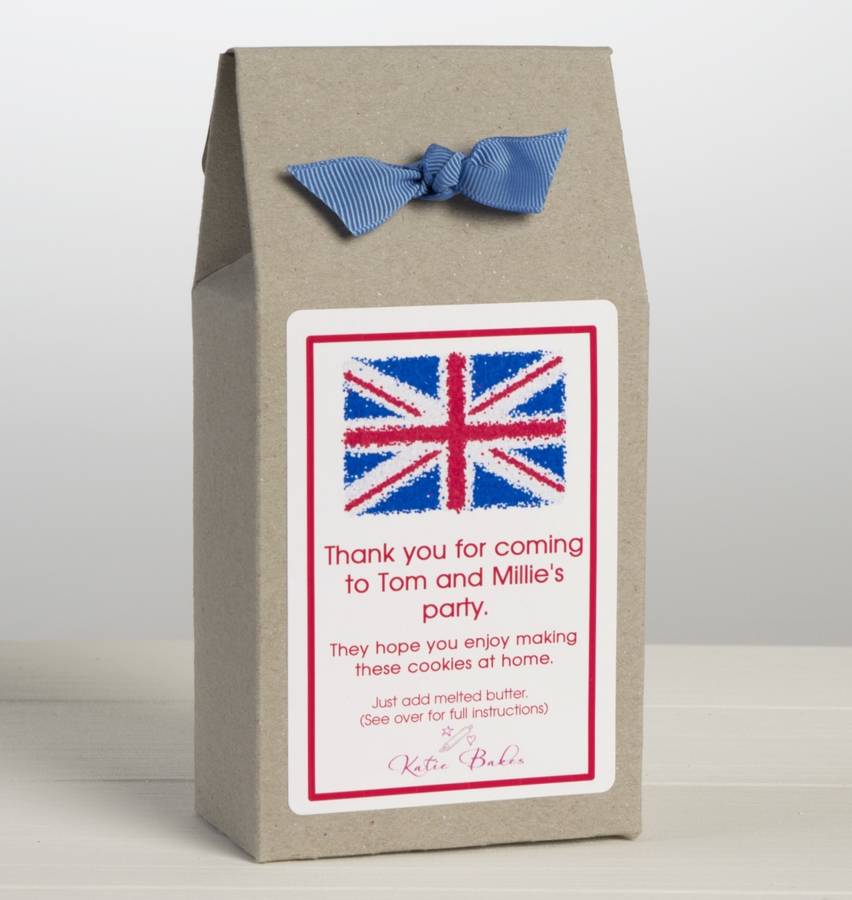 personalised shortbread cookie mix party bags by katie bakes