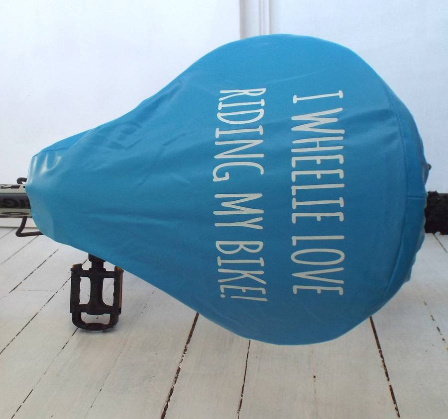 Wheelie Love Bike Seat Rain Cover By Kelly Connor Designs