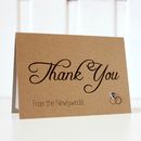 'thank You From The Newlyweds' Wedding Card By Little Silverleaf 