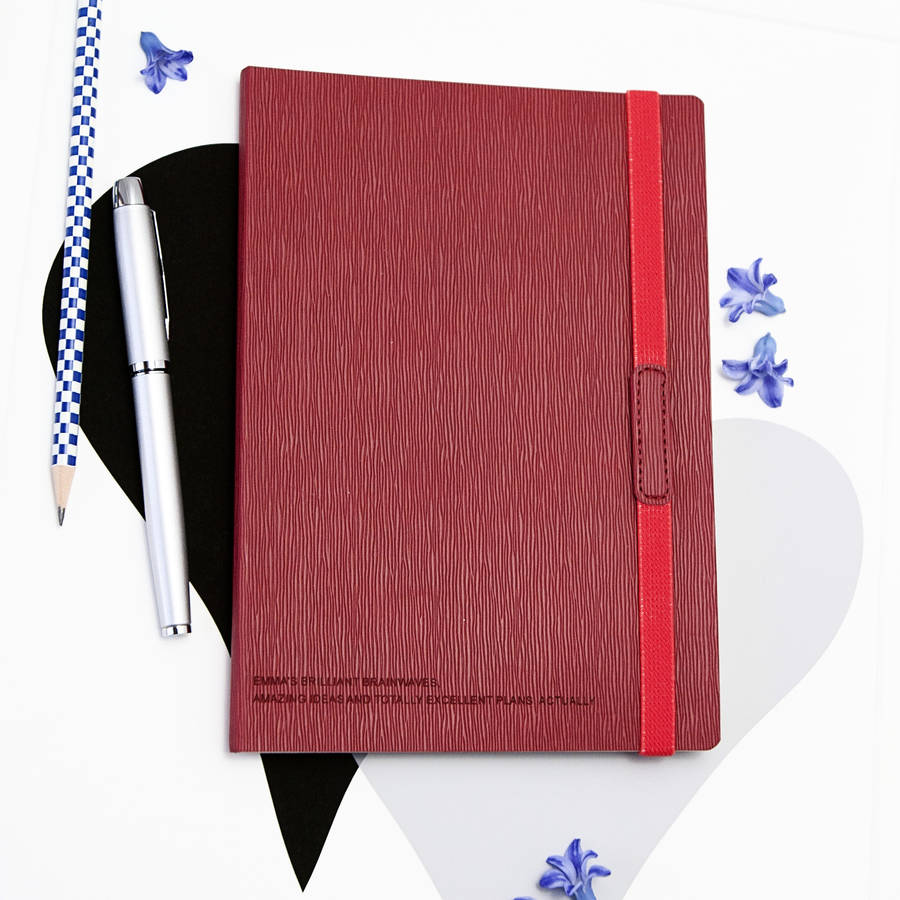 personalised secret message notebook by luna studio designs