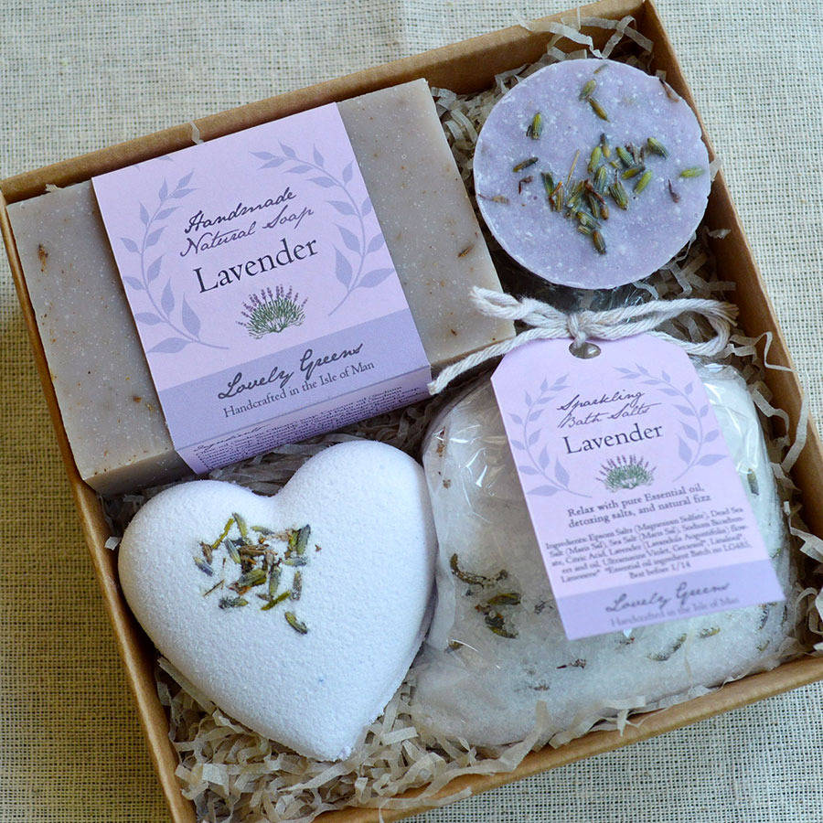 natural lavender bath gift set by lovely greens handmade