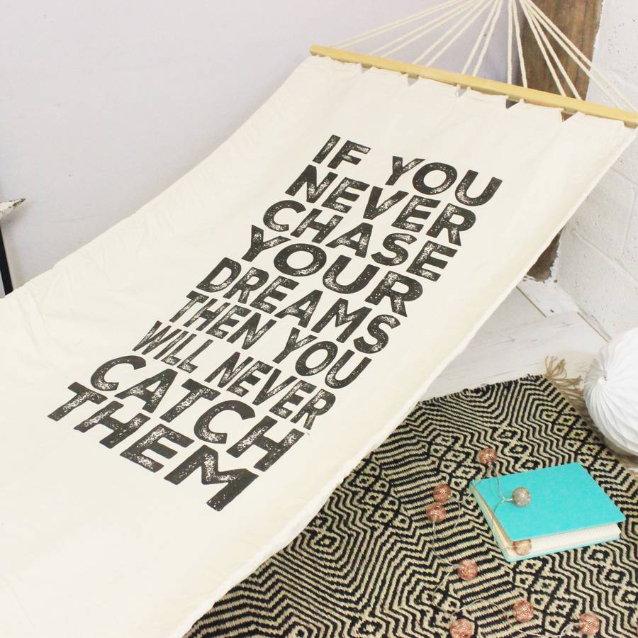 personalised quote hammock by tillyanna
