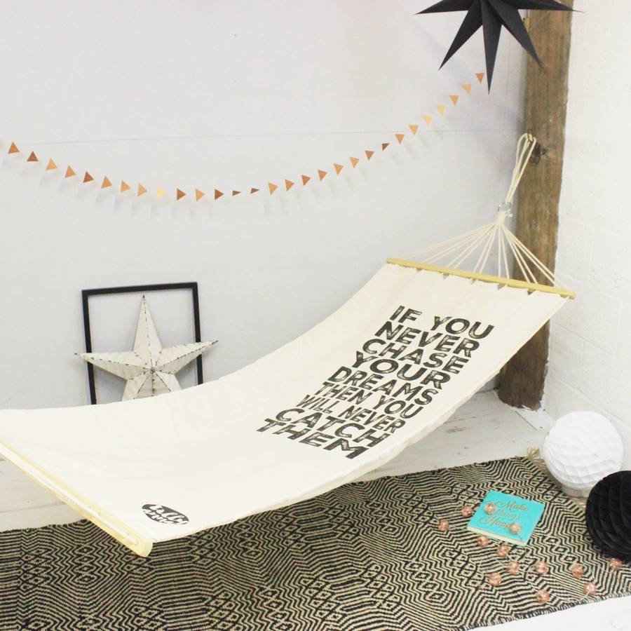 personalised quote hammock by tillyanna