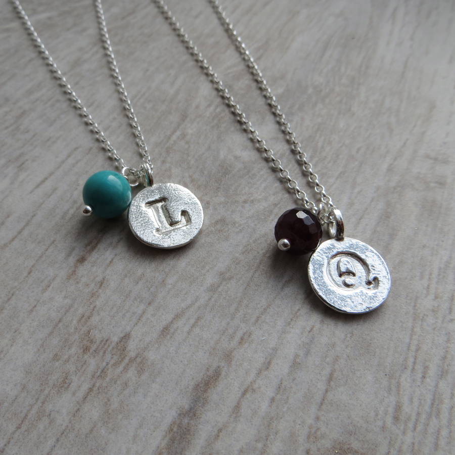 Abbott Lyon Mini Initial Necklace Silver Abbott Lyon 20