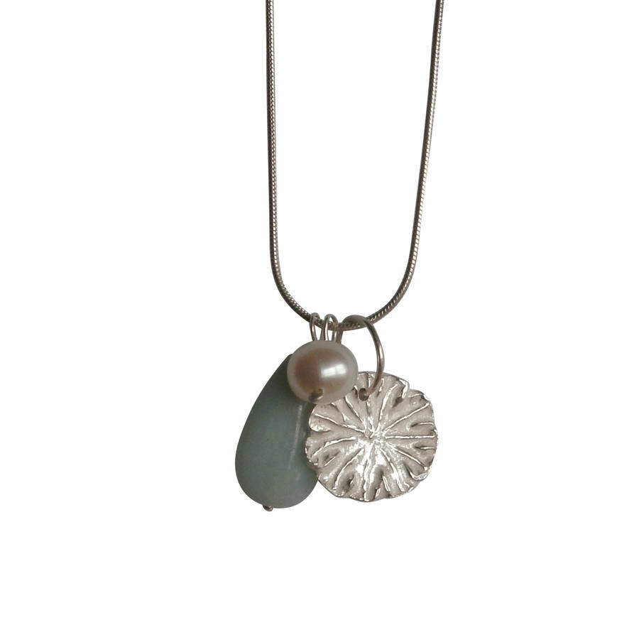 silver poppy necklace by cathy newell price jewellery