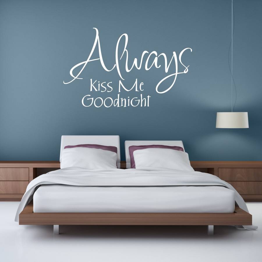 Always Kiss Me Goodnight Vinyl Wall Sticker By Mirrorin 5342