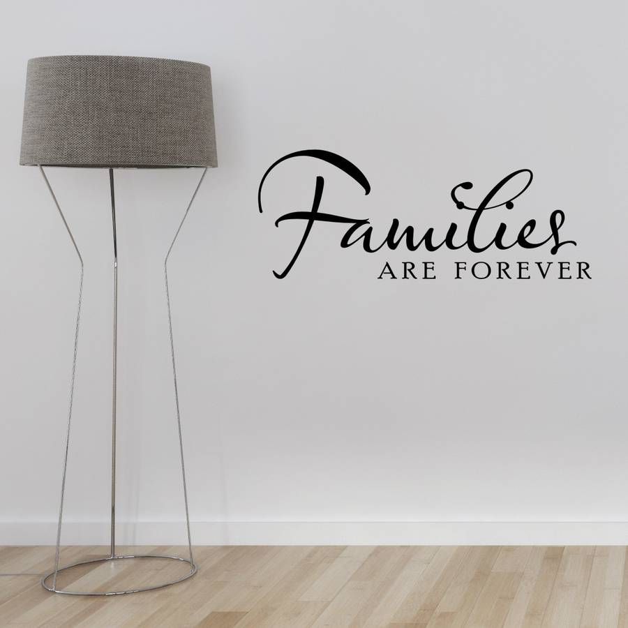 families are forever quote wall sticker by mirrorin