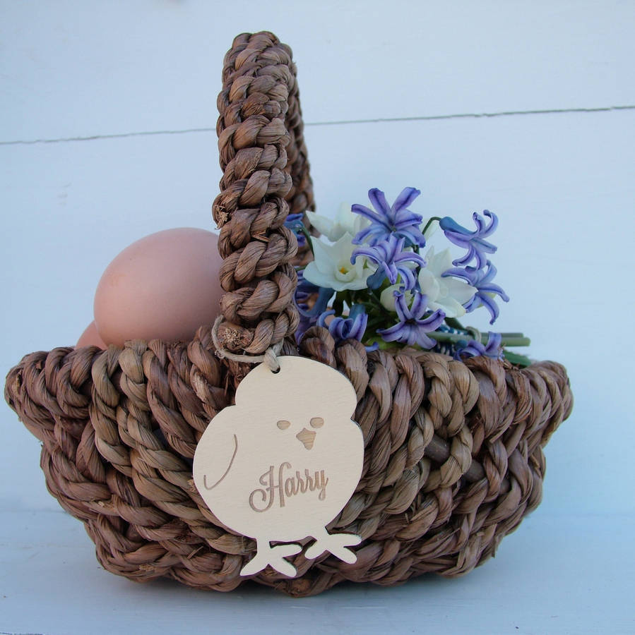 personalised easter egg hunt basket by seahorse
