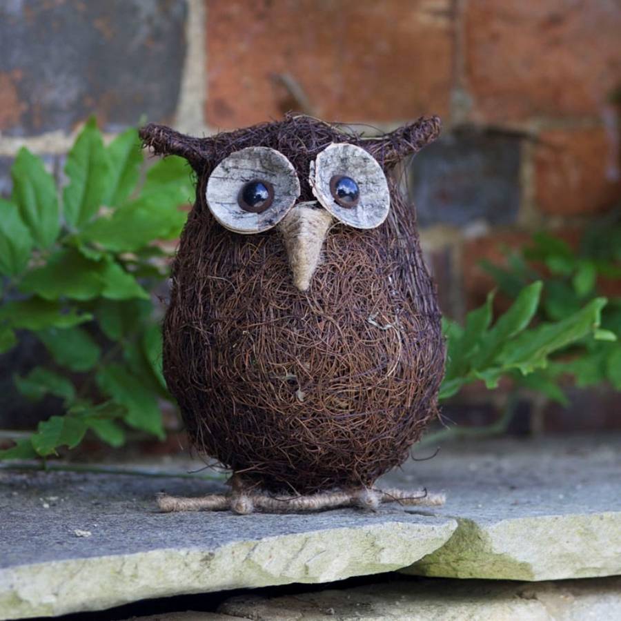ollie the owl garden ornament by garden selections