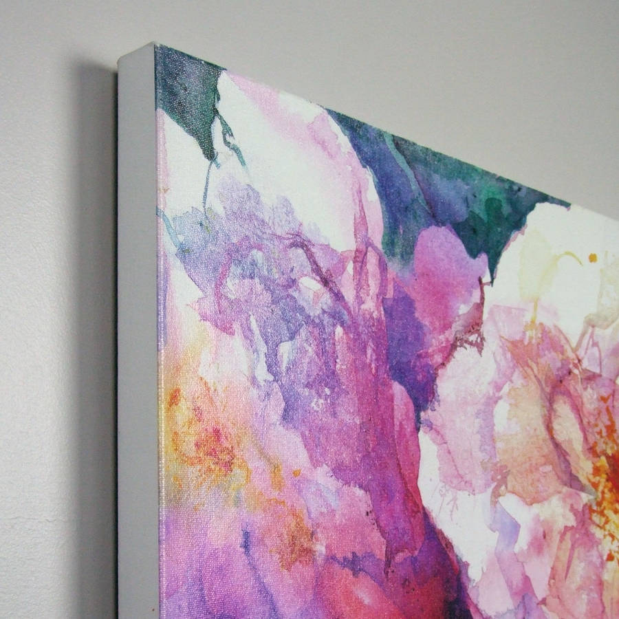 limited edition pink floral fine art canvas print by susan miller fine