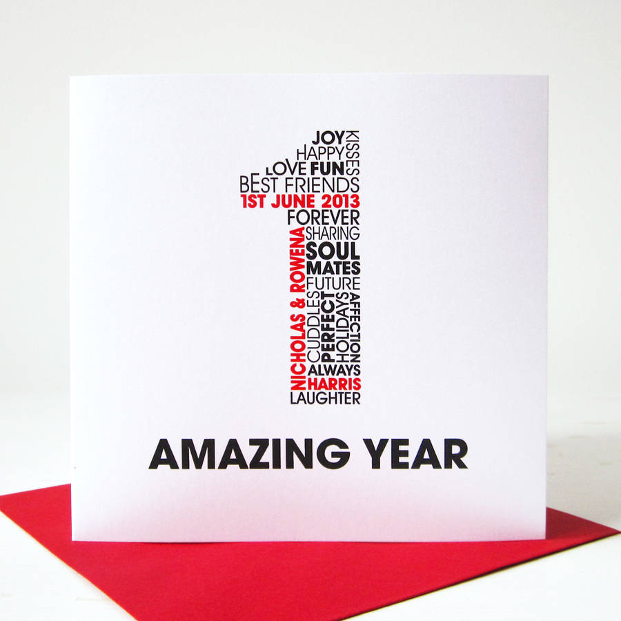 personalised anniversary card by mrs l cards