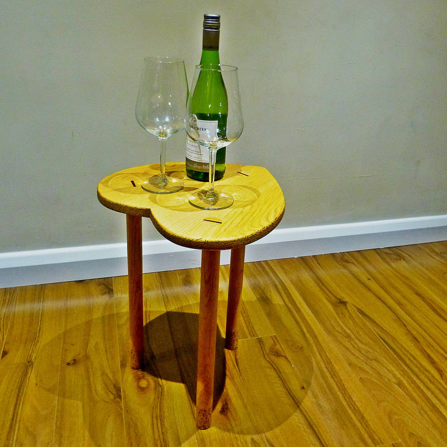 table for lovers handmade solid oak heart shape table by red thumb