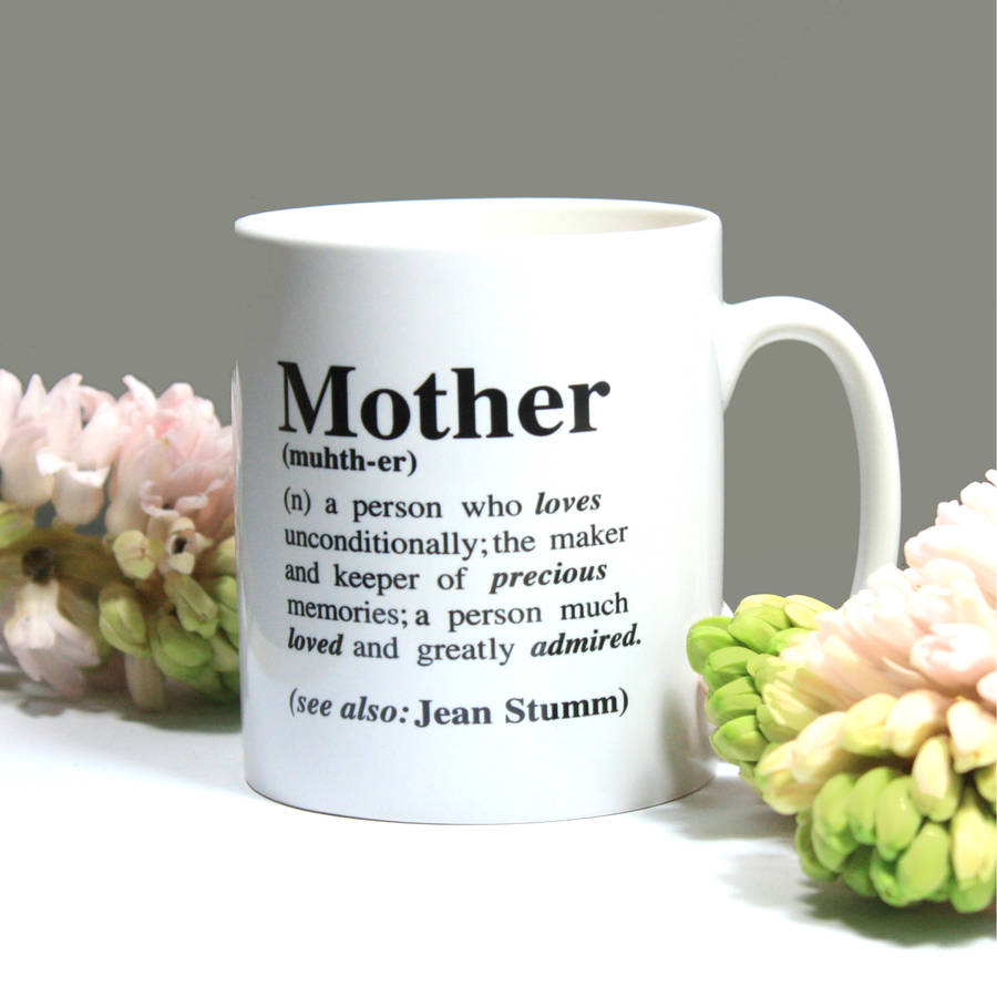 personalised 'mother' definition mug by betsy jarvis