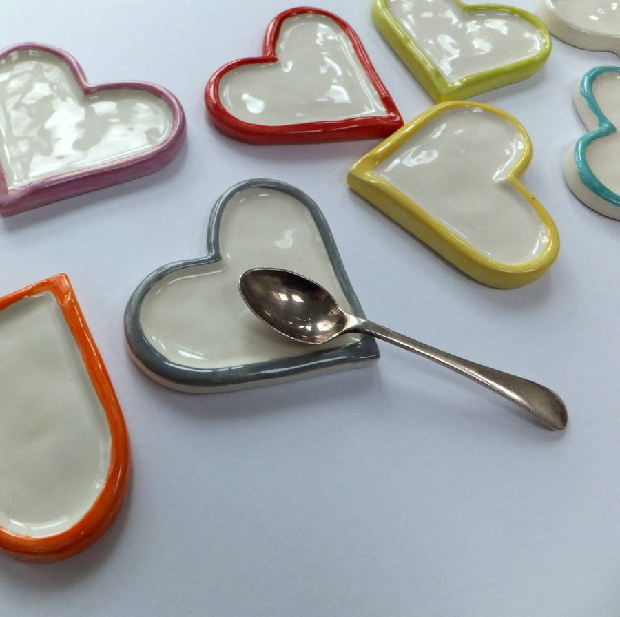 heart shaped spoon rest by gilbert and stone ceramics