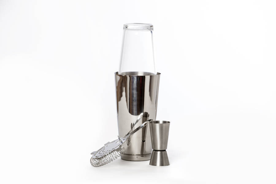 boston cocktail shaker set by tipple box