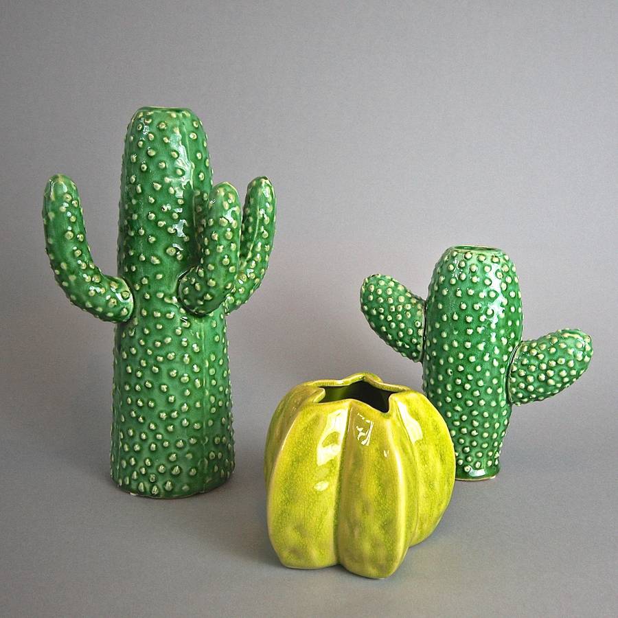 cactus vase by london garden trading