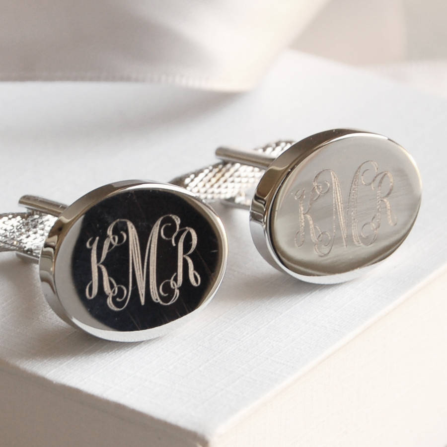 personalised monogram cufflinks by highland angel
