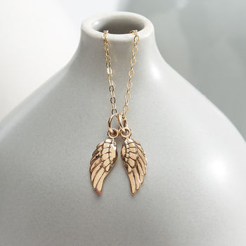 angel gold wing necklace wings sent heaven notonthehighstreet gifts suzy designs