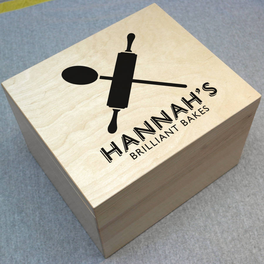 personalised bakers box by letterfest