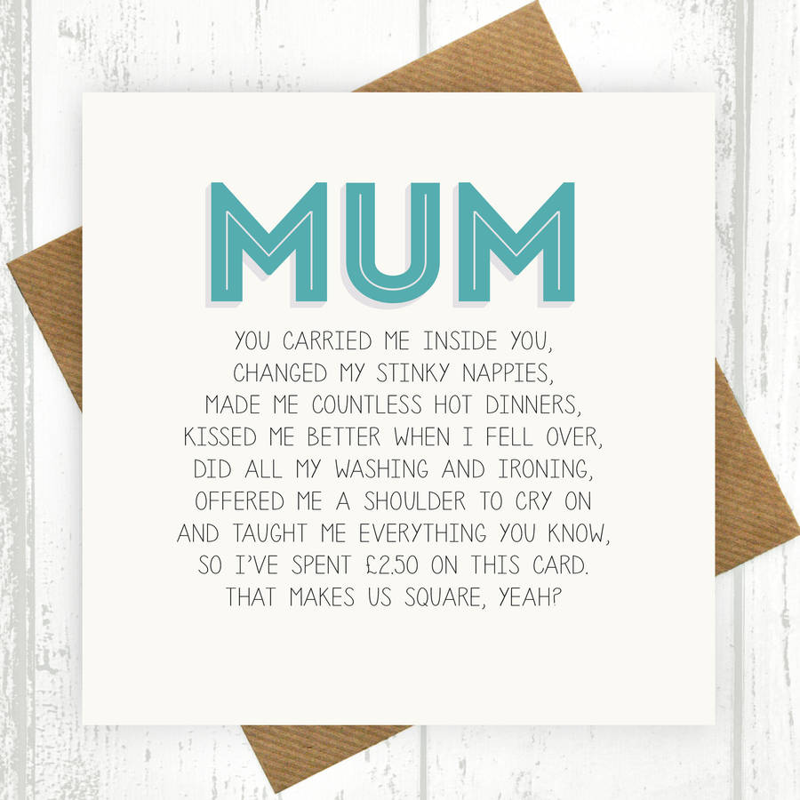 mum mother's day card by paper plane | notonthehighstreet.com