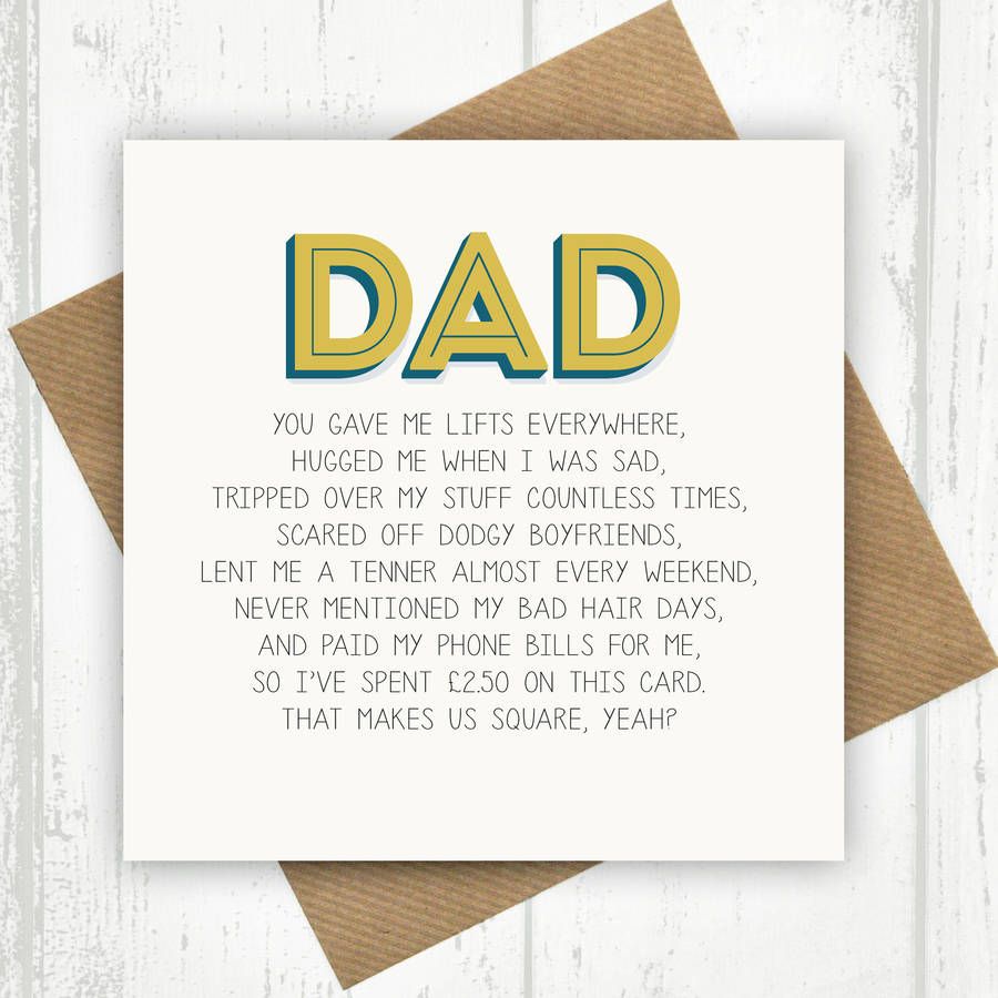 What To Write In A Birthday Card For Your Dad