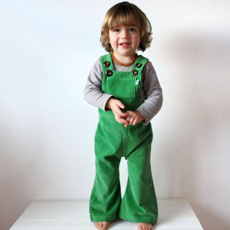 corduroy flared children's dungarees apple by olive and vince