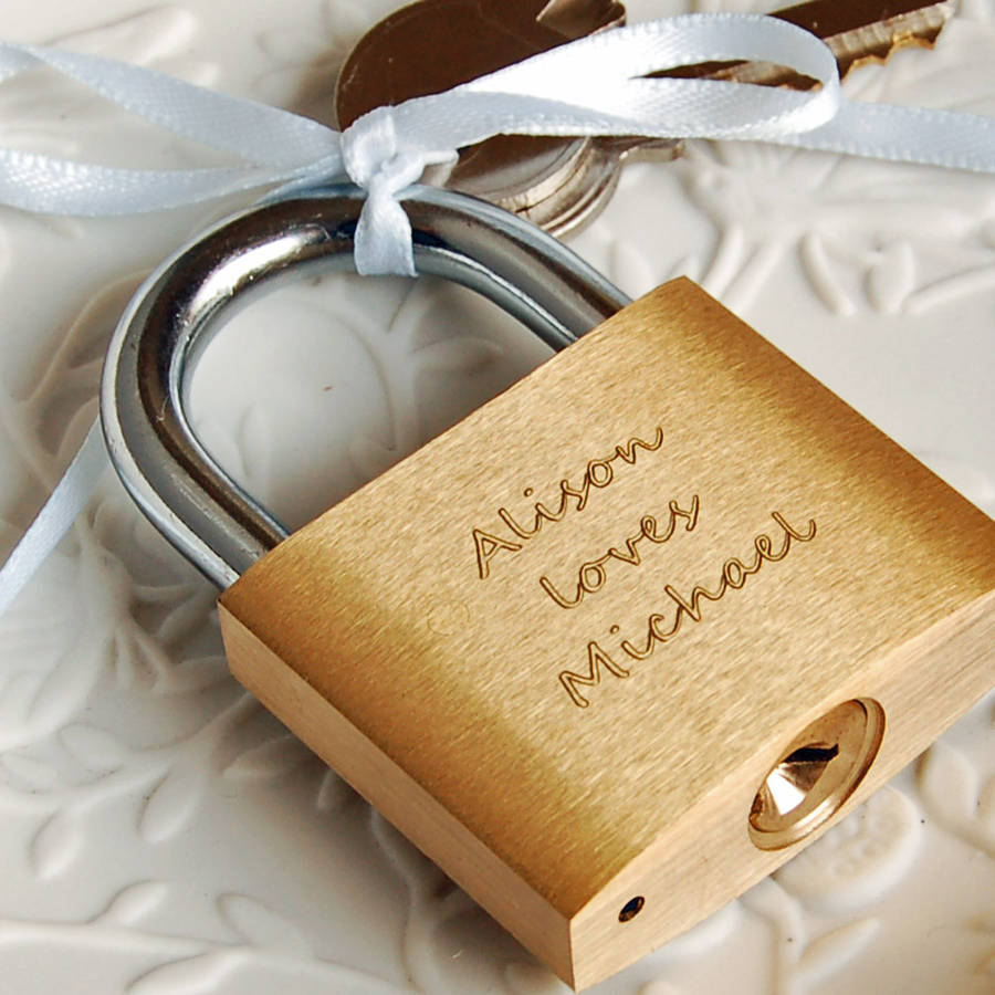 engraved love padlock by highland angel
