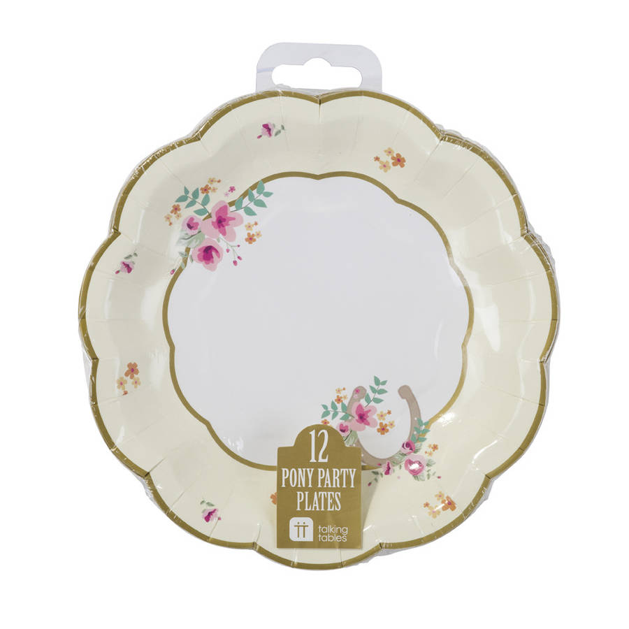 pony party picnic plates by postbox party