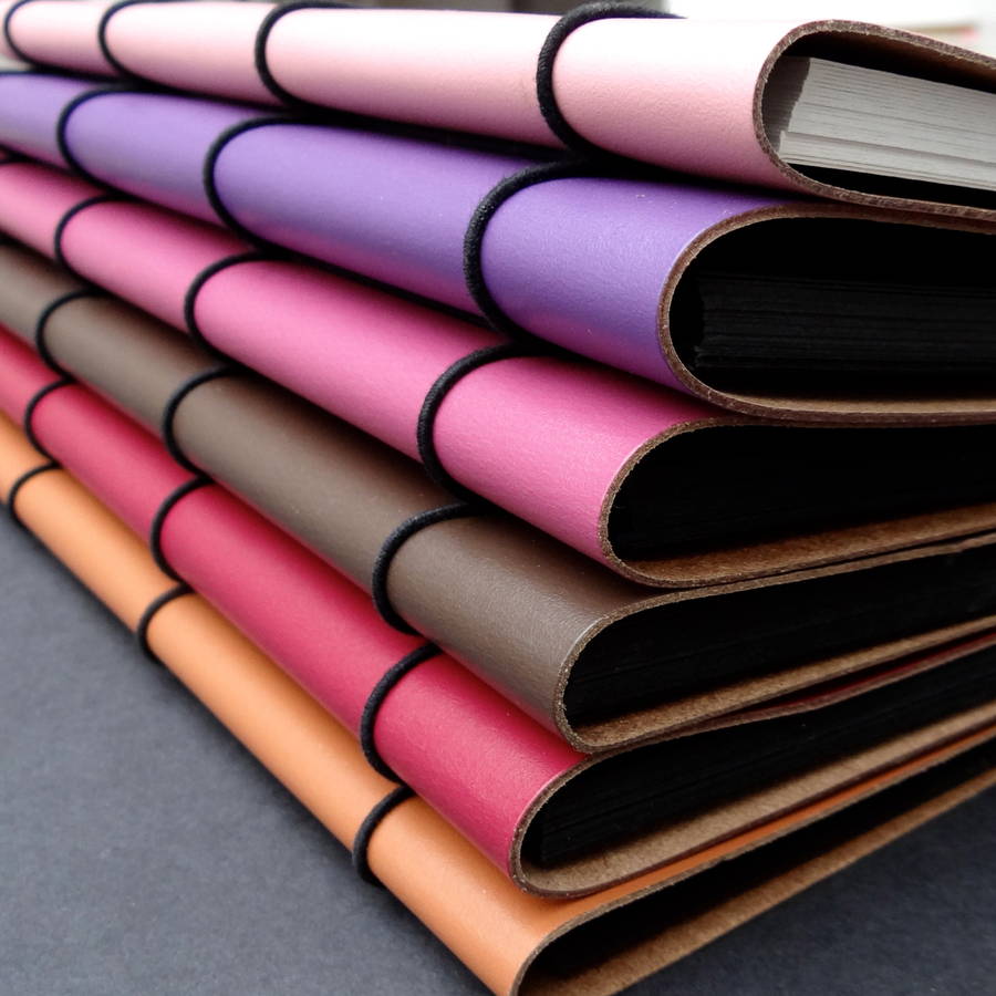 large engraved leather album by artbox