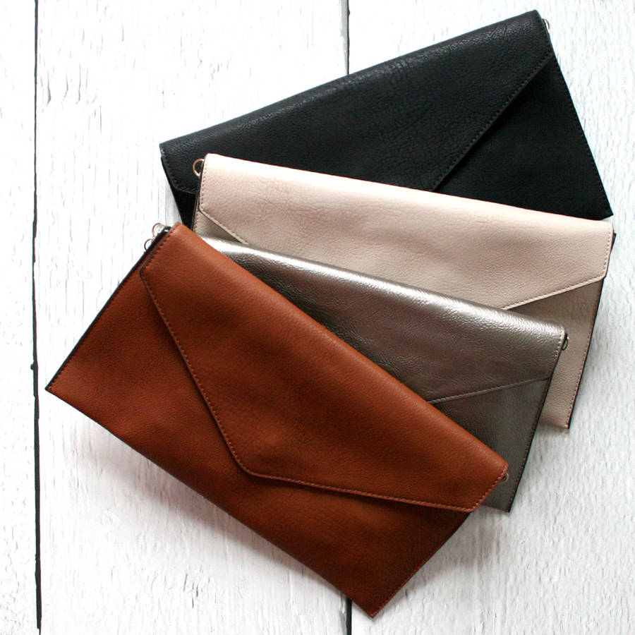 envelope style clutch bag by hayley & co