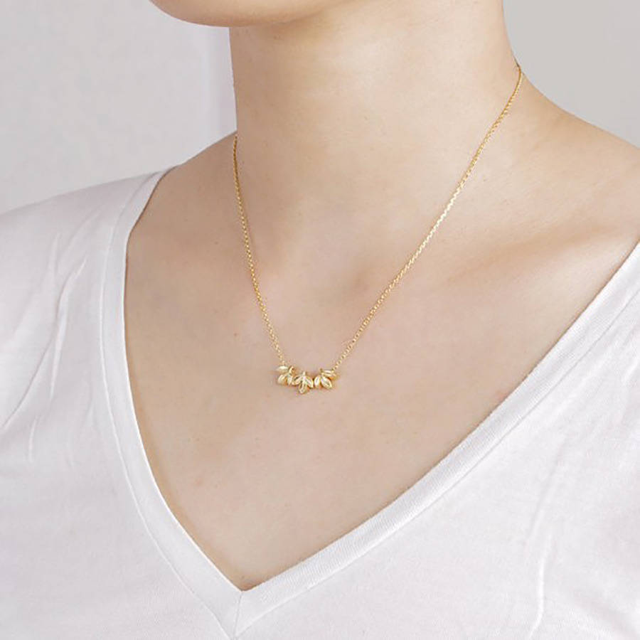 laurel leaf necklace by junk jewels