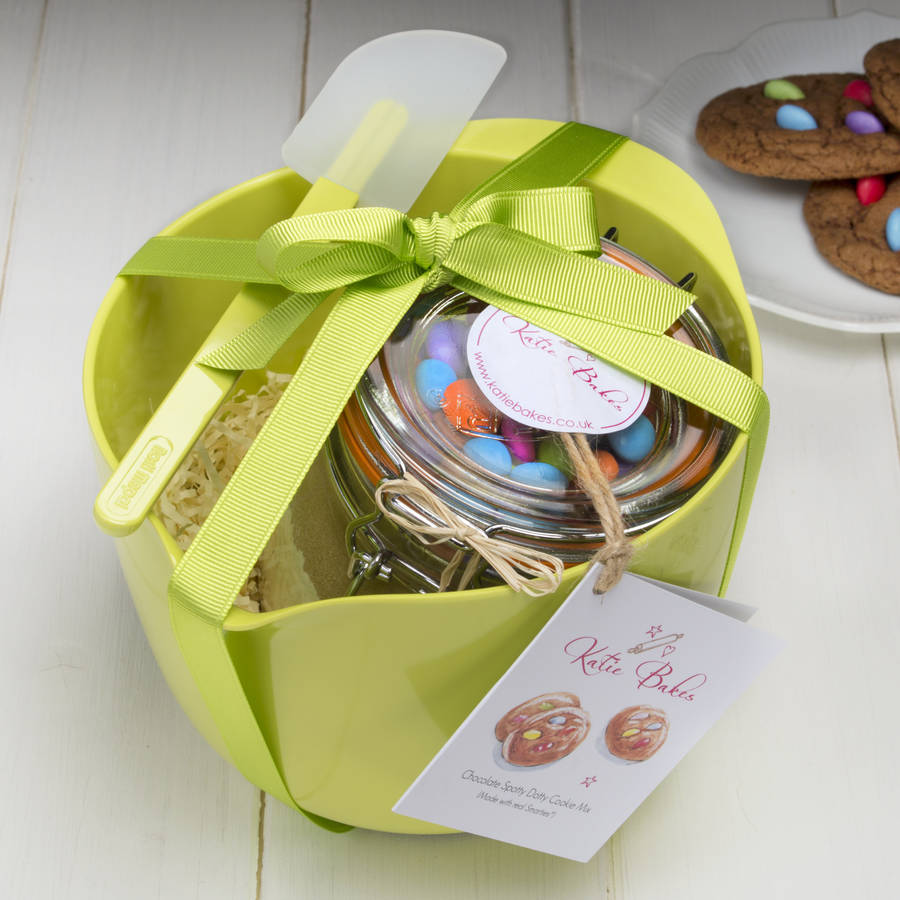 lime green artisan baking mix gift set by katie bakes