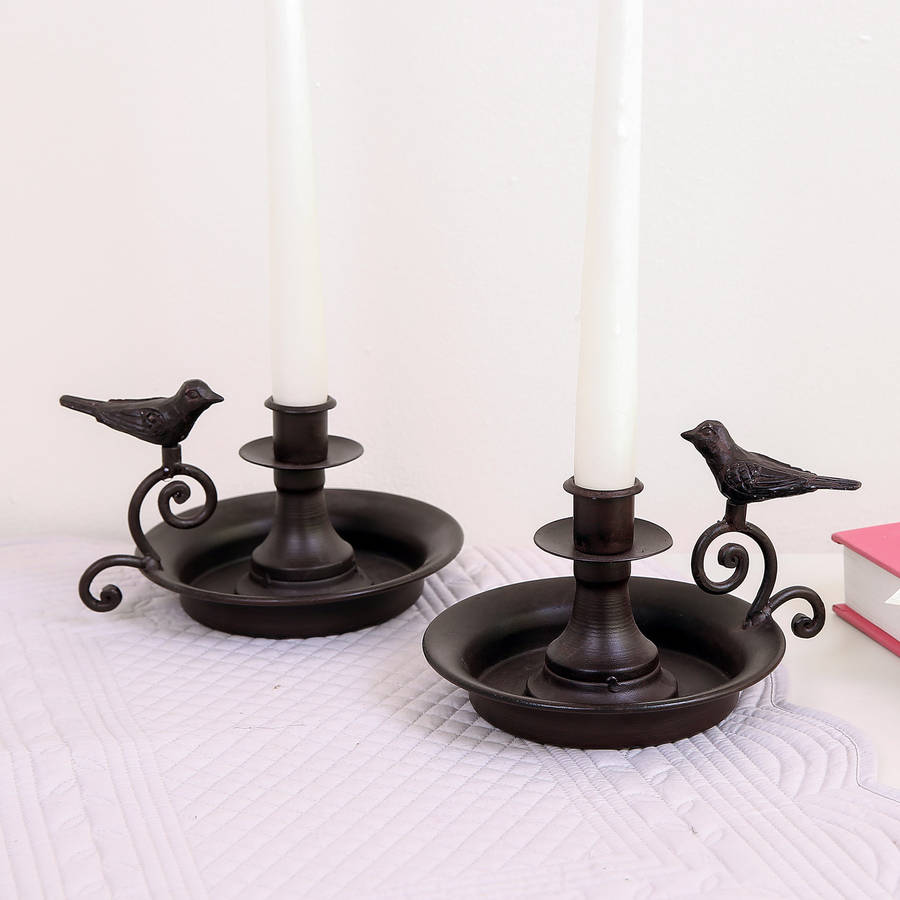 metal bird candle holder by dibor