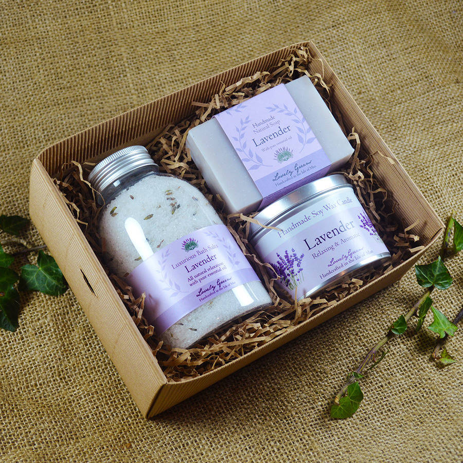 natural lavender aromatherapy gift set by lovely greens handmade