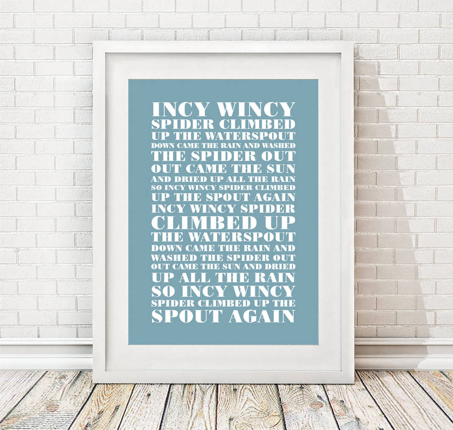 nursery rhyme print by over & over | notonthehighstreet.com