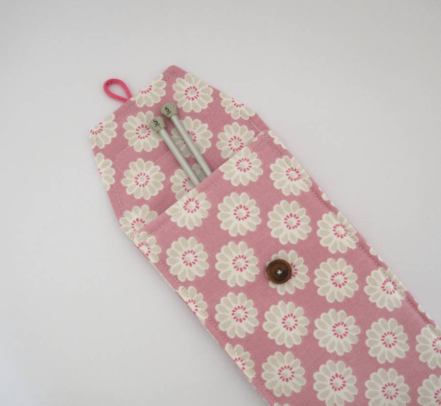 personalised knitting needle case by jackie martin designs