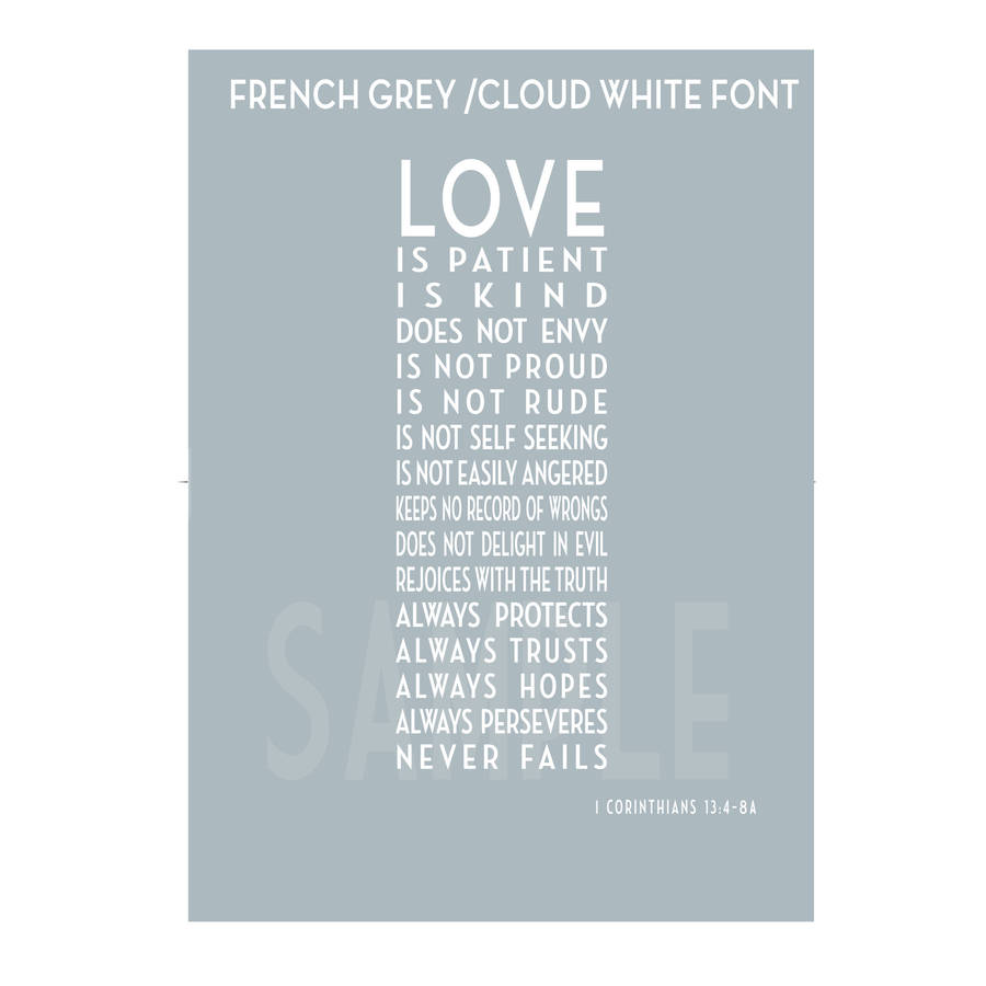 Art deco 'love is patient' canvas print by hopsack & olive ...