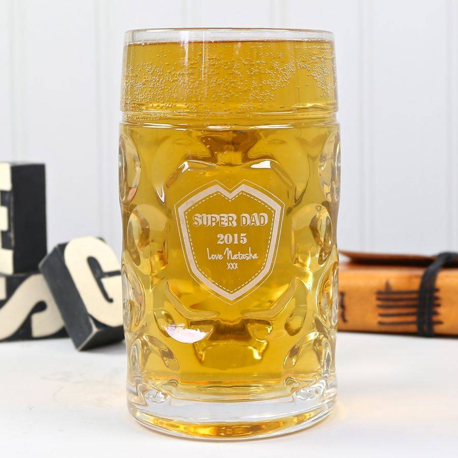 personalised engraved giant two pint beer stein by lisa angel homeware