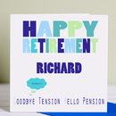 Retirement Card 'goodbye Tension Hello Pension' By Lisa Marie Designs 