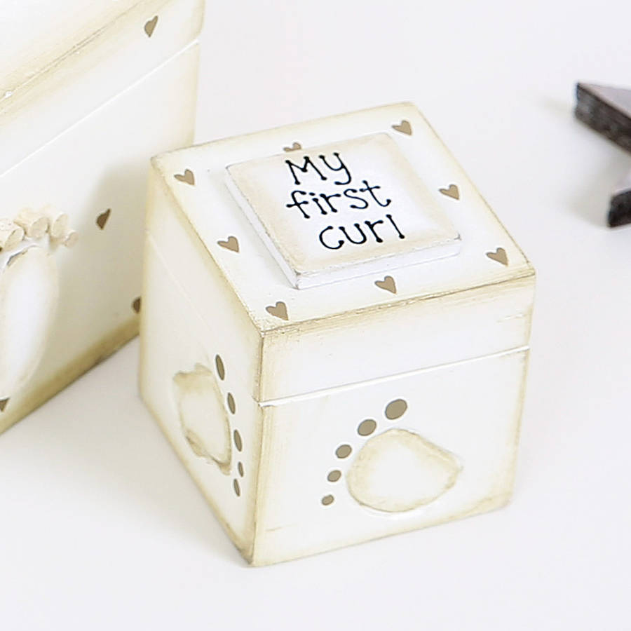 baby's first tooth and curl keepsake boxes by bebe beau