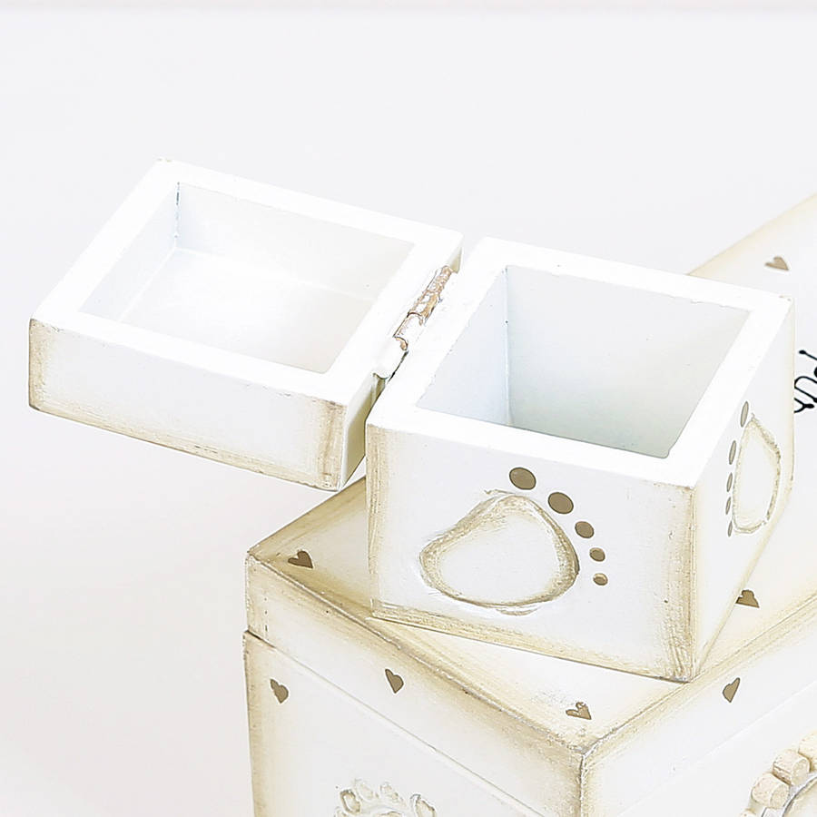 baby's first tooth and curl keepsake boxes by bebe beau