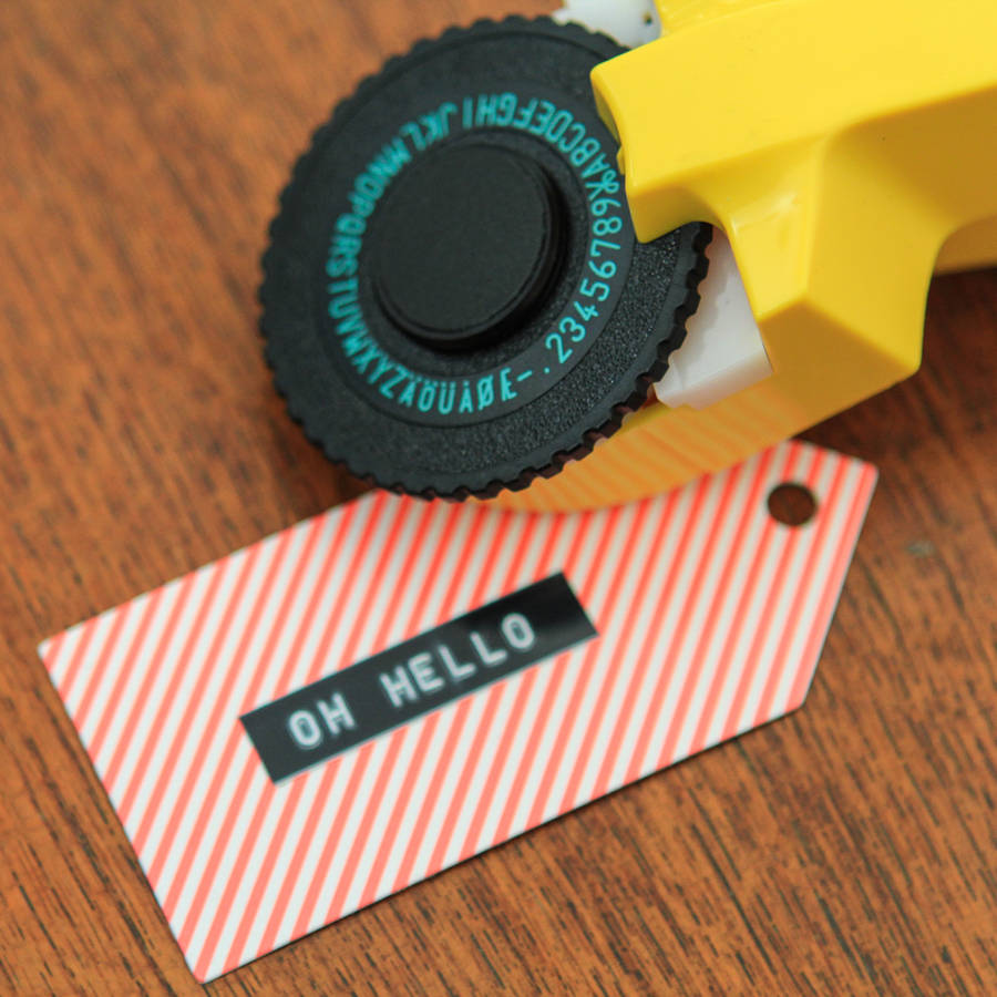 retro 80s style embossing label maker by berylune