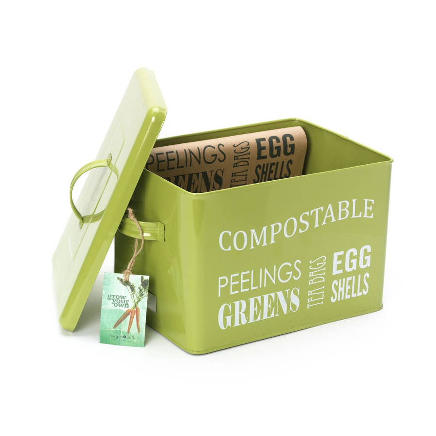 compost bin in lime green by garden selections