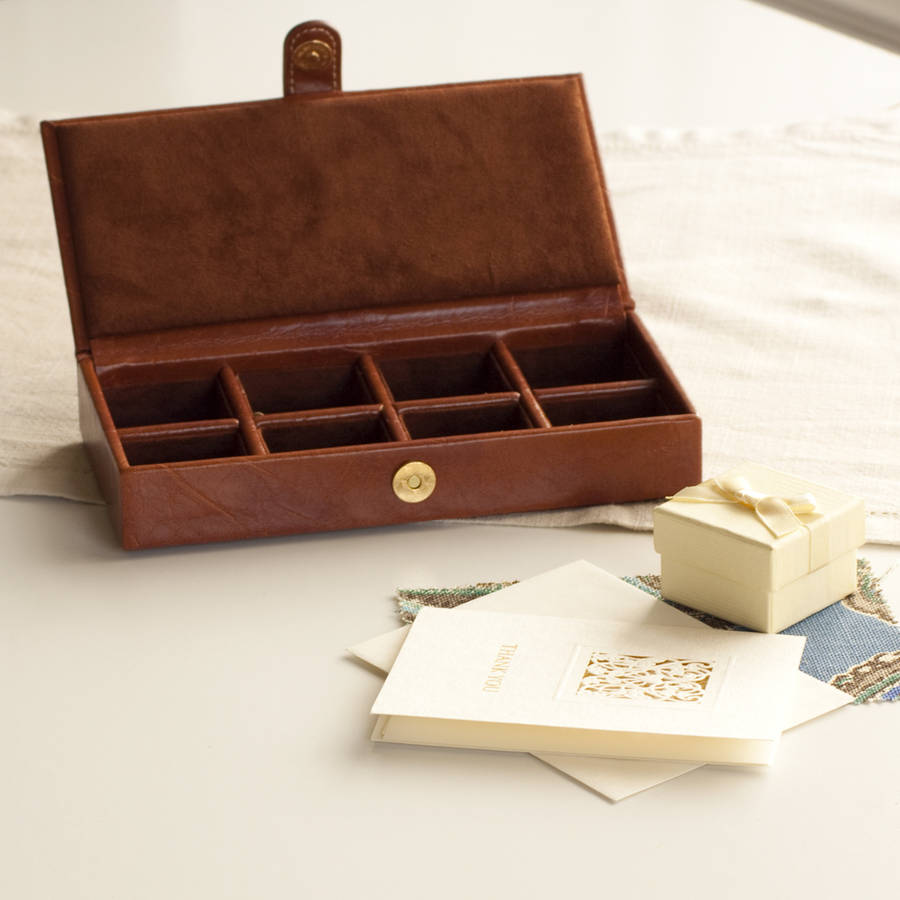 tan brown storage box for little things by jodie byrne