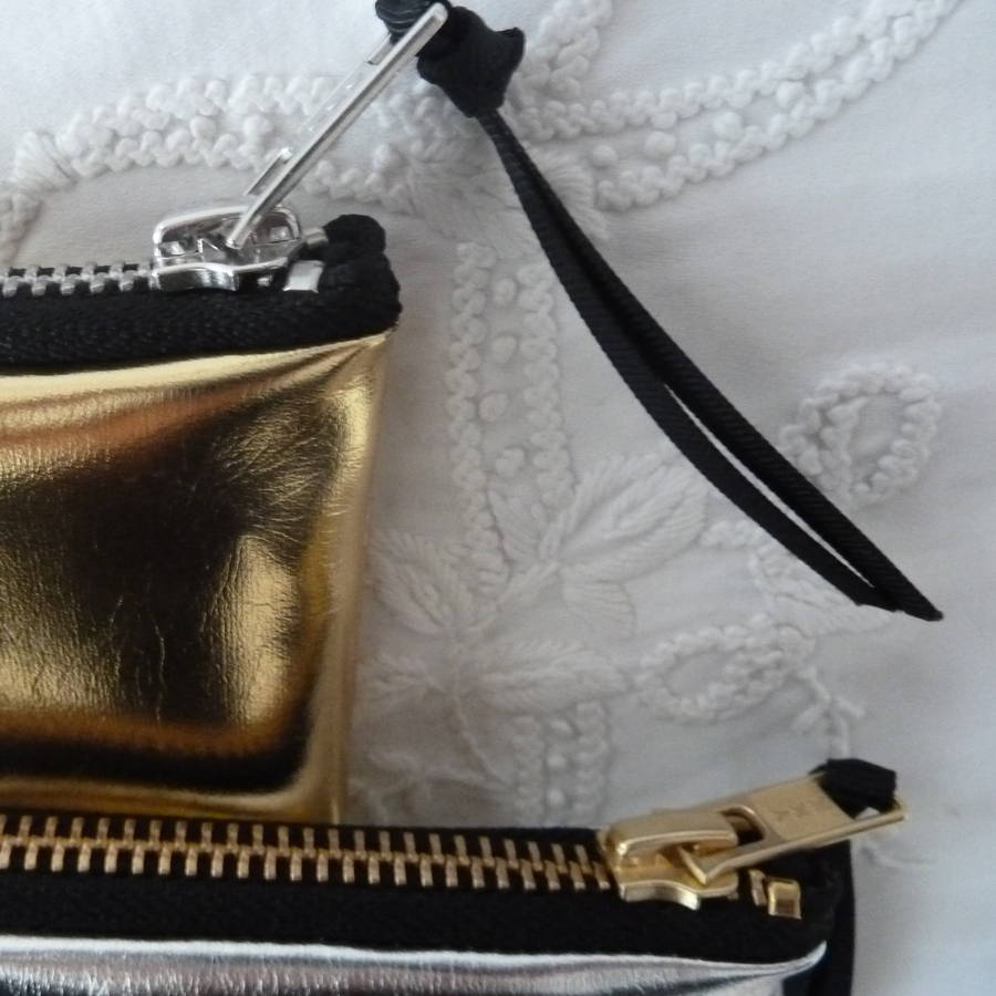 metallic glitter initial zip purse by jojo accessories