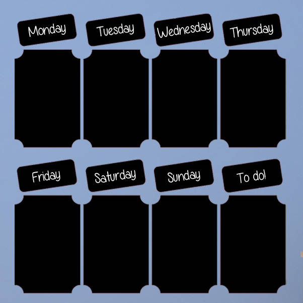 chalkboard weekly planner wall sticker by simply colors