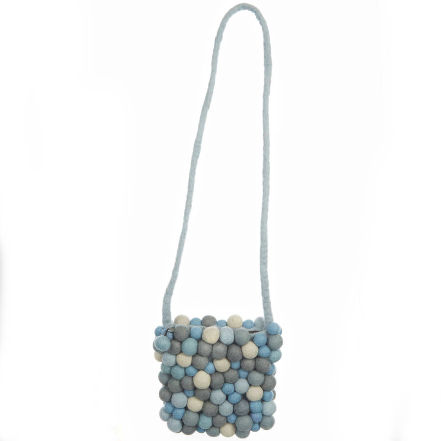 handmade felt ball candy bag by felt so good