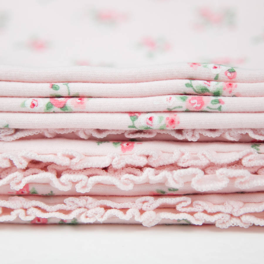 personalised flower appliqué ditsy print blanket by my 1st years